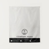 Tenture Business Table Runner Banner Linen Logo Social  (Devant)