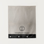 Tenture Business Table Runner Banner Linen Logo Social (Devant)