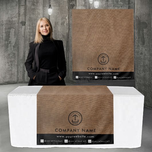 Tenture Business Table Runner Banner Linen Logo Social 