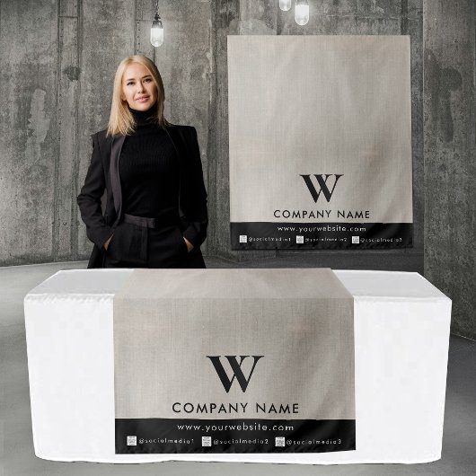Tenture Business Table Runner Banner Linen Social Media