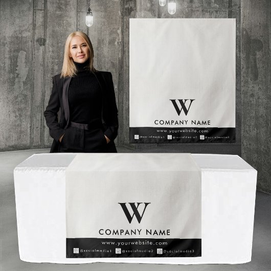 Tenture Business Table Runner Banner Linen Social Media