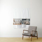 Tenture Business Table Runner Banner Real Estate QR Code (En situation)