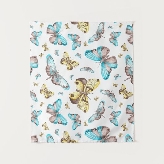 Tenture Butterfly Art Drawing (Devant)
