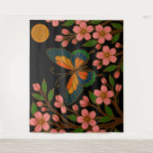 Tenture Butterfly Cherry Blossom Moon (Devant)
