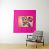 Tenture Butterfly Leaf Portrait Square Tapestry (En situation (horizontale))