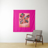 Tenture Butterfly Leaf Portrait Square Tapestry (En situation)