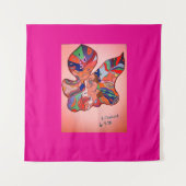Tenture Butterfly Leaf Portrait Square Tapestry (Devant)