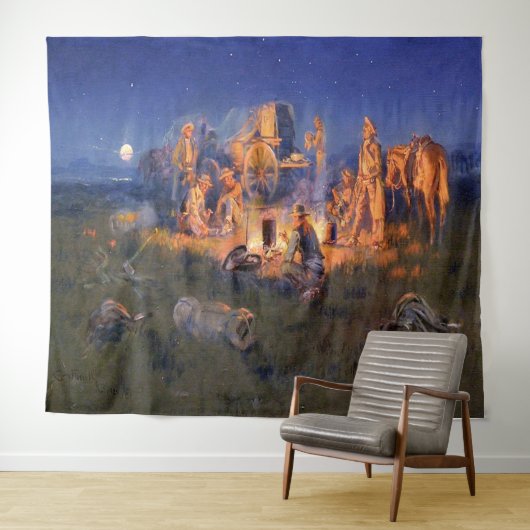 Tenture C M Russell Laugh tue Lonesome Ouest (En situation (horizontale))