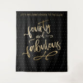 Tenture Cabine de Photographie Anniversaire Quarante Ans F (Devant)