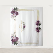 Tenture Cabine Photo Fleurs Rose Violet Or 40e Anniversair (Devant)