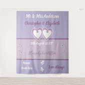 Tenture Cabine photo mariage Backdrop lavande et lilas (Devant)
