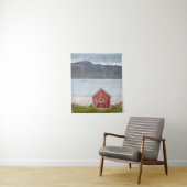 Tenture Cabine rouge Ramberg Lofoten (En situation)