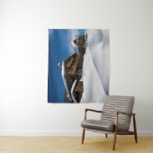 Tenture cabines traditionnels en bois dans la neige (En situation)