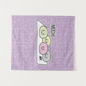 Tenture Câble de riz à la crème glacée Cute Mochi Thé vert (Devant (Horizontal))