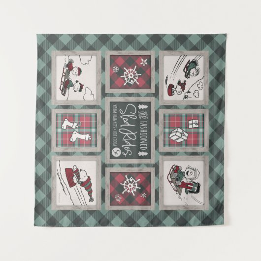 Tenture cacahuètes | Ancien Motif de traîneau (Devant (Horizontal))