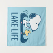 Tenture cacahuètes | Canoë Snoopy & Woodstock (Devant (Horizontal))