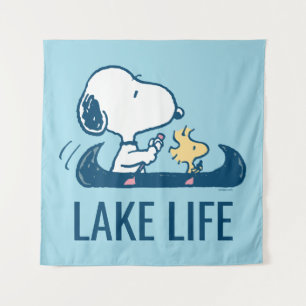 Tenture cacahuètes   Canoë Snoopy & Woodstock