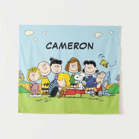 Tenture cacahuètes | Charlie Brown et Gang | Ajouter Votre (Devant (Horizontal))