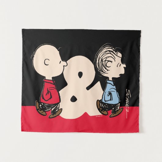 Tenture cacahuètes | Charlie Brown & Linus (Devant (Horizontal))