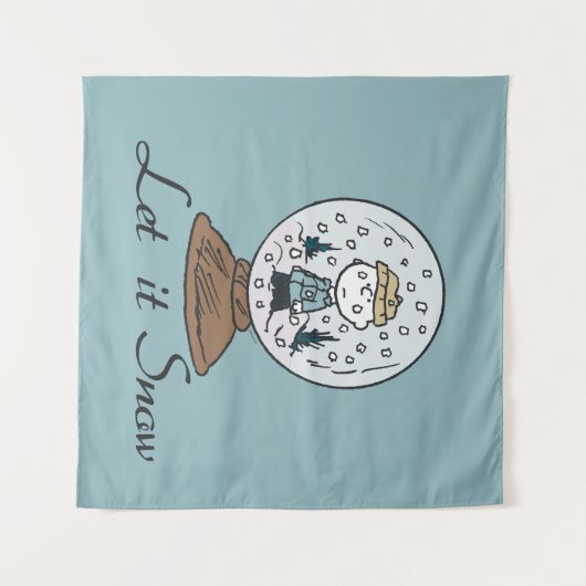 Tenture cacahuètes | Charlie Brown Snow Globe (Devant (Horizontal))