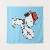 Tenture cacahuètes | Coach Football Snoopy (Devant (Horizontal))