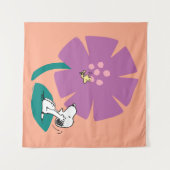 Tenture cacahuètes | Illustration de la nature Fleur pourp (Devant (Horizontal))