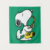 Tenture cacahuètes | Lecteur Snoopy Saxophone (Devant)