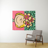 Tenture cacahuètes | Moitié et demi-fleurs Sally (En situation (horizontale))