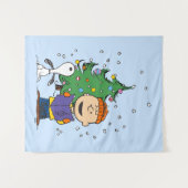 Tenture cacahuètes | Noël (Devant (Horizontal))