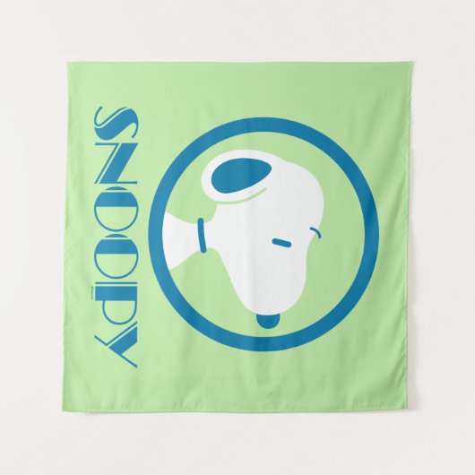 Tenture cacahuètes | Snoopy Blue Deco Dreams (Devant (Horizontal))