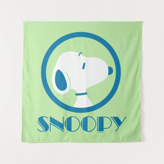 Tenture cacahuètes | Snoopy Blue Deco Dreams (Devant)