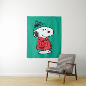 Tenture cacahuètes | Snoopy Chat d'hiver et Casquette (En situation)
