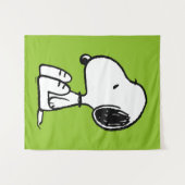 Tenture cacahuètes | Snoopy En Bas (Devant (Horizontal))