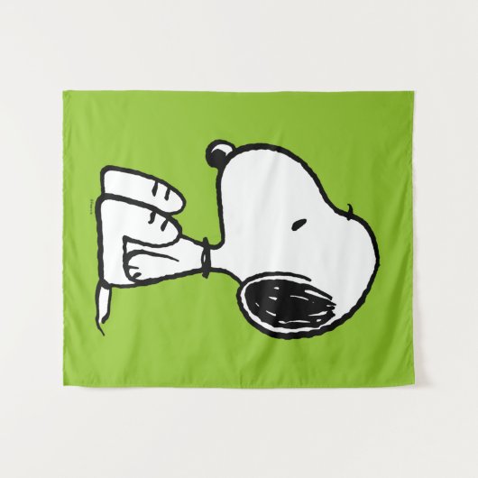 Tenture cacahuètes | Snoopy En Bas (Devant (Horizontal))
