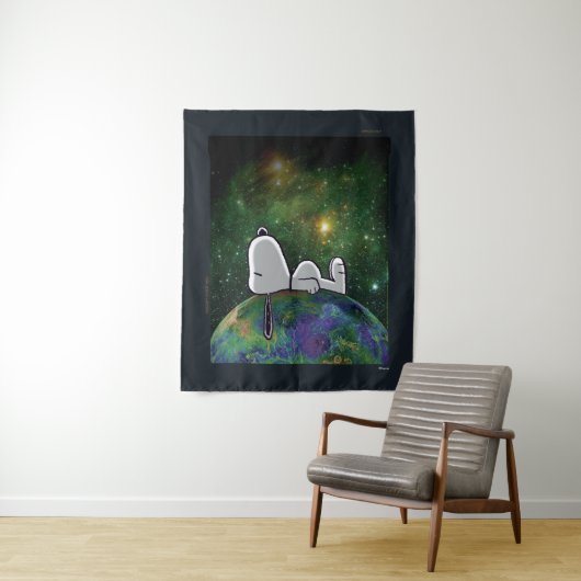 Tenture cacahuètes | Snoopy Espacé (En situation)