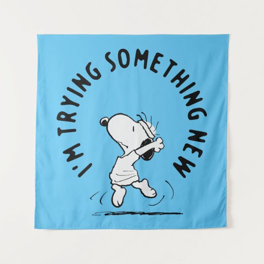 Tenture cacahuètes | Snoopy Essayer Quelque Chose De Nouve (Devant)