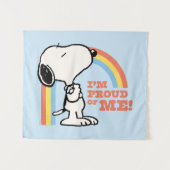 Tenture cacahuètes | Snoopy Je suis fier de moi (Devant (Horizontal))