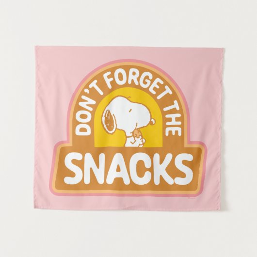 Tenture cacahuètes | Snoopy N'oubliez pas les snacks (Devant (Horizontal))