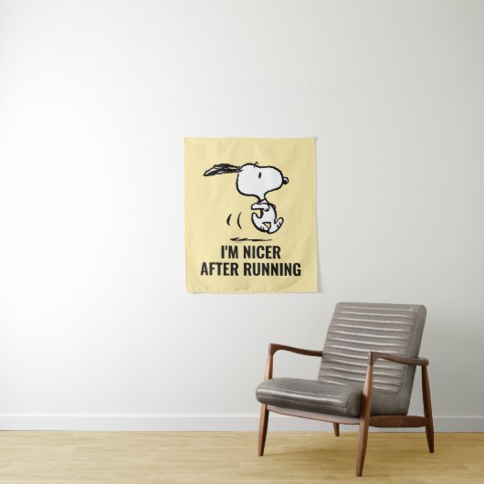 Tenture cacahuètes | Snoopy Running (En situation)