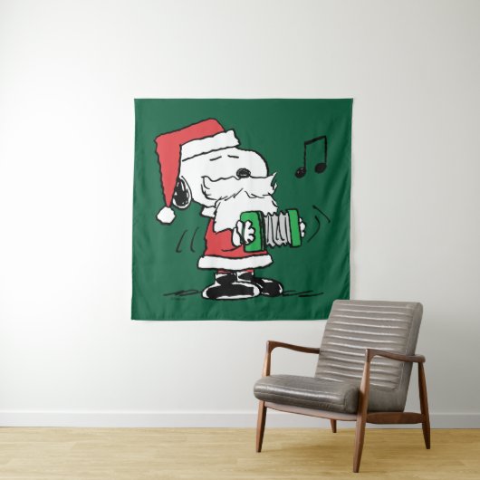Tenture cacahuètes | Snoopy Santa Claus Accordian (En situation)