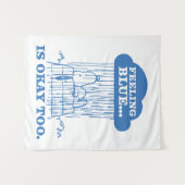 Tenture cacahuètes | Snoopy Sentiment Bleu Est OK Aussi (Devant (Horizontal))
