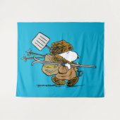 Tenture cacahuètes | Snoopy Snow Warrior (Devant (Horizontal))