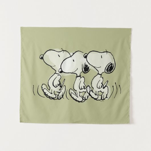 Tenture cacahuètes | Snoopy Walking Tall (Devant (Horizontal))