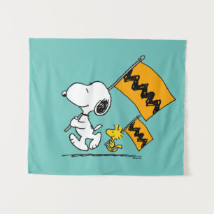 Tenture cacahuètes   Snoopy & Woodstock