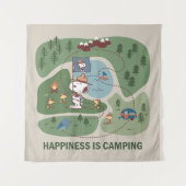 Tenture cacahuètes | Snoopy & Woodstock Carte du camp (Devant)
