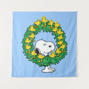 Tenture cacahuètes   Snoopy & Woodstock Chemise de Noël