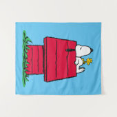Tenture cacahuètes | Snoopy & Woodstock Doghouse (Devant (Horizontal))