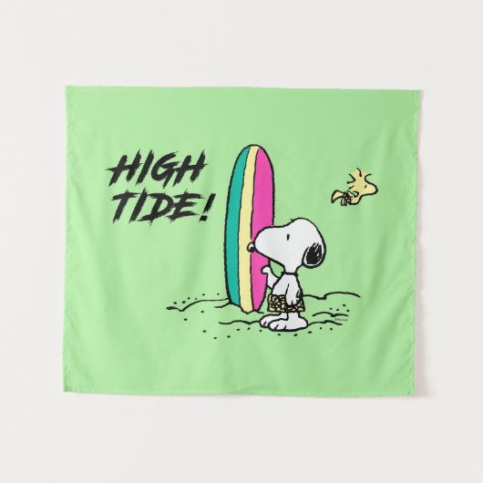 Tenture cacahuètes | Snoopy & Woodstock High Tide (Devant (Horizontal))