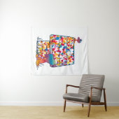 Tenture cacahuètes | Snoopy & Woodstock Rainbow Paint (En situation (horizontale))