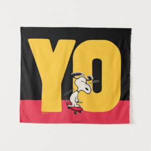 Tenture cacahuètes   Snoopy YO Skateboard